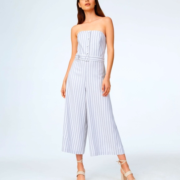 Alberrtah Jumpsuit - New With Tags - NEVER WORN - Blue White Stripe